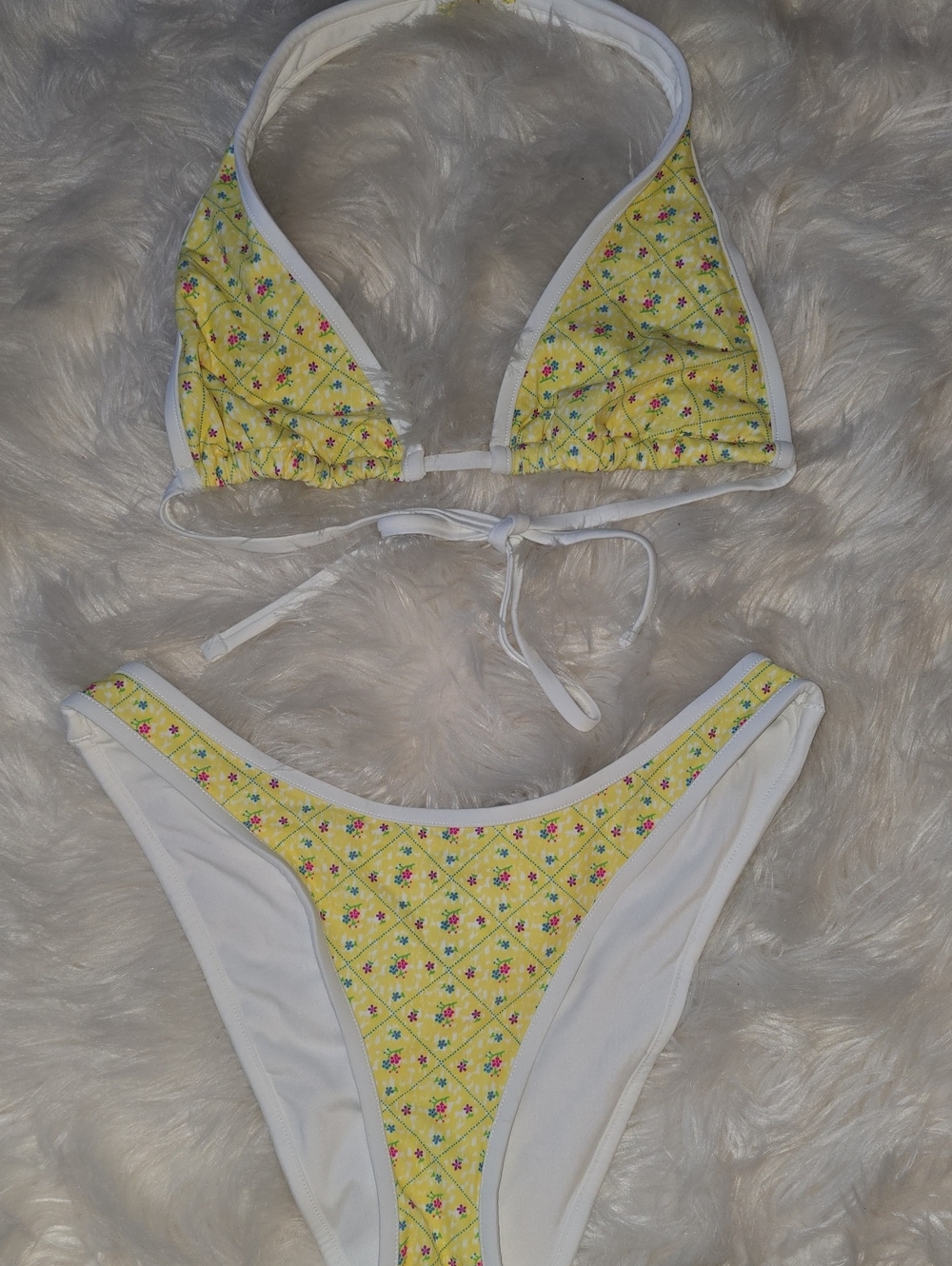 PINK x Frankies Bikinis "Golden Hour" Bikini Set  Beachside Bouquet print SIZE M